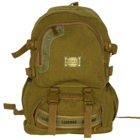 Blancho [Own Propert] Multipurpose canvas Outdoor Backpack / Dayback / School Bag - Khaki