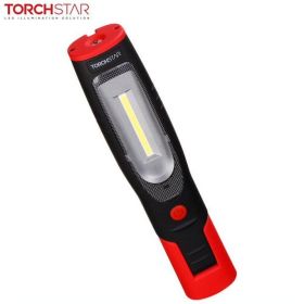 TORCHSTAR Rechargeable LED Work Light, UL-listed Power Supply, USB Charging Port, Dual Magnetic Bases & 360¬∞ Rotate Hanging Hooks, Handheld Flashligh