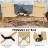 Bamboo Folding Camping Chair with 2-Level Adjustable Backrest