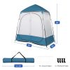 90x90x48" Portable Outdoor Pop UP Camping Shower Tent Enclosure, Shower Shelter, Changing Room, Dressing Tent, 2 Rooms, Instant Tent Blue/White RT