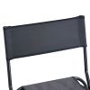 2-piece Folding Outdoor Chair with Storage Bag, Portable Chair for indoor, Outdoor Camping, Picnics and Fishing,Grey