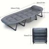 1-pack outdoor camping nap folding bed, office single bed artifact, simple and portable escort camp bed nap bed with mattress adjustable folding chair