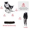 SUNNYFEEL Rocking Camping Chair, Luxury Padded Recliner, Oversized Folding Lawn Chair with Pocket, Heavy Duty for Outdoor/Picnic/Lounge/Patio