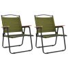 Camping Chairs 2 pcs Green 21.3"x21.7"x30.7" Oxford Fabric