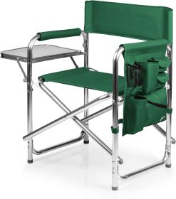 ONIVA - a Picnic Time brand - Sports Chair with Side Table, Beach Chair, Camp Chair for Adults (Color: Hunter Green)