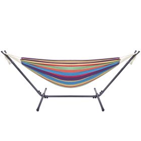 Free shipping  Hammock & Steel Frame Stand Swing Chair Home/Outdoor Backyard Garden Camp Sleep YJ (Type: picture)