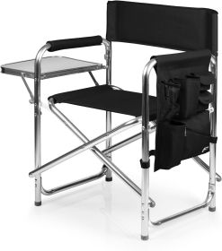 ONIVA - a Picnic Time brand - Sports Chair with Side Table, Beach Chair, Camp Chair for Adults (Color: Black)