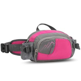 Outdoor Sports Waist Pack for Women and Men (Color: Rose Red, Type: Sports Bag)