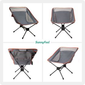 SUNNYFEEL Ultralight Folding Camping Chair, Portable Backpacking Chairs Lightweight, Small Compact Collapsible Camp Chair (Color: Grey)