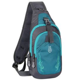 Chest Crossbody Bag Shoulder Bag for Men Travel Sports Gym (Color: Blue, Type: Sports Bag)